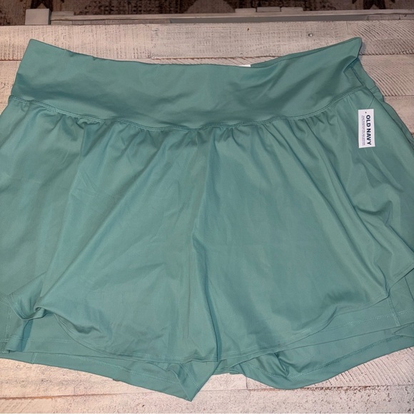Old Navy Womens Extra High-Waisted PowerSoft Pleated Sage Green Skort Size 4X - Picture 4 of 13